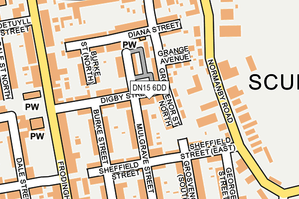 DN15 6DD map - OS OpenMap – Local (Ordnance Survey)