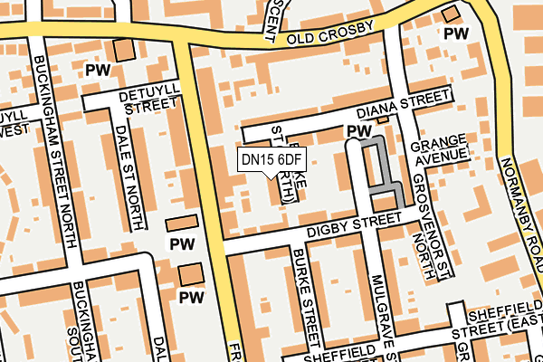 DN15 6DF map - OS OpenMap – Local (Ordnance Survey)