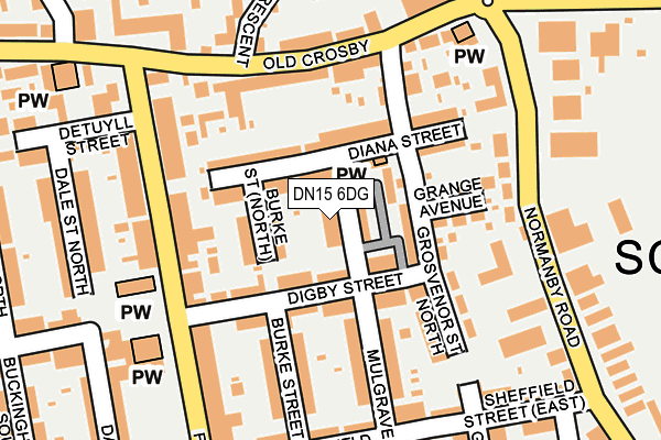 DN15 6DG map - OS OpenMap – Local (Ordnance Survey)