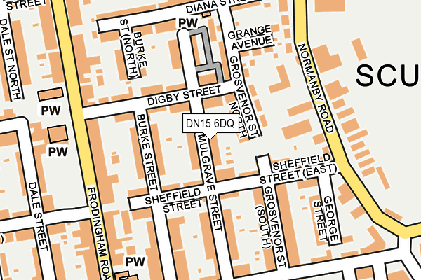 DN15 6DQ map - OS OpenMap – Local (Ordnance Survey)