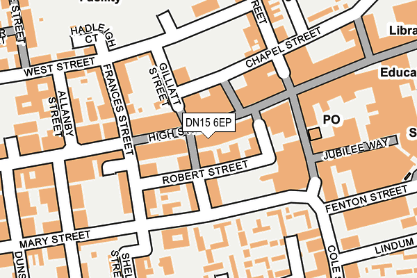 DN15 6EP map - OS OpenMap – Local (Ordnance Survey)