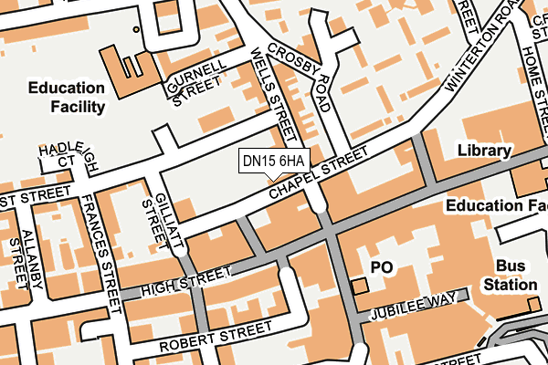 DN15 6HA map - OS OpenMap – Local (Ordnance Survey)