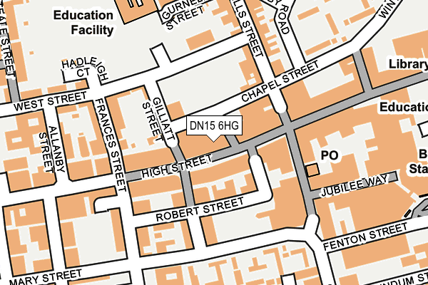 DN15 6HG map - OS OpenMap – Local (Ordnance Survey)