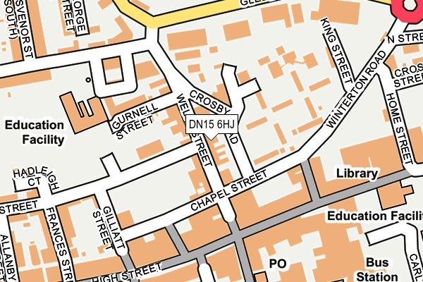DN15 6HJ map - OS OpenMap – Local (Ordnance Survey)