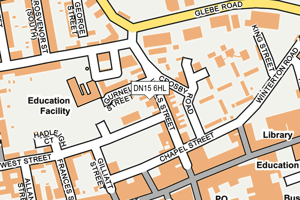 DN15 6HL map - OS OpenMap – Local (Ordnance Survey)