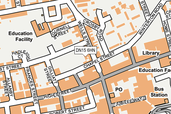 DN15 6HN map - OS OpenMap – Local (Ordnance Survey)