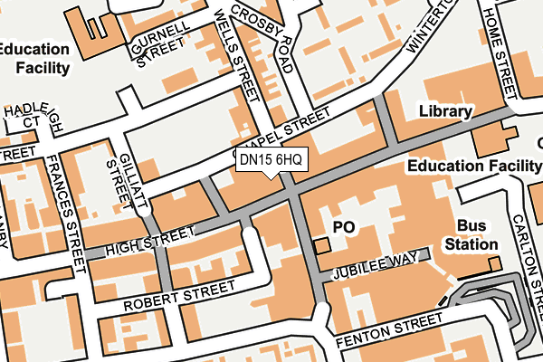 DN15 6HQ map - OS OpenMap – Local (Ordnance Survey)