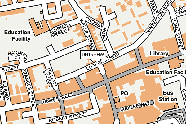 DN15 6HW map - OS OpenMap – Local (Ordnance Survey)