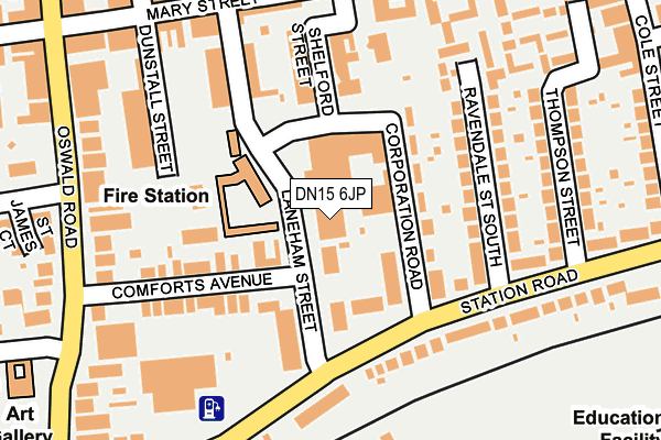 DN15 6JP map - OS OpenMap – Local (Ordnance Survey)