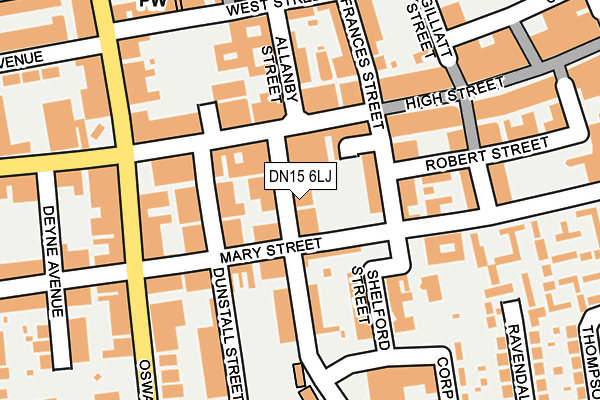 DN15 6LJ map - OS OpenMap – Local (Ordnance Survey)