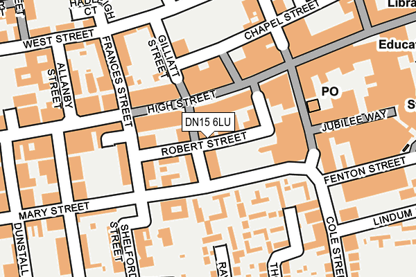 DN15 6LU map - OS OpenMap – Local (Ordnance Survey)