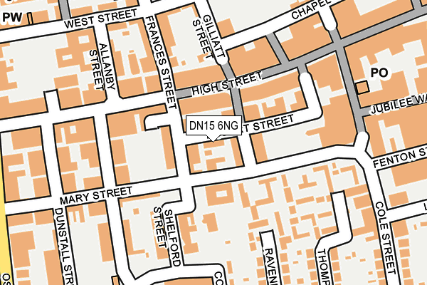 DN15 6NG map - OS OpenMap – Local (Ordnance Survey)