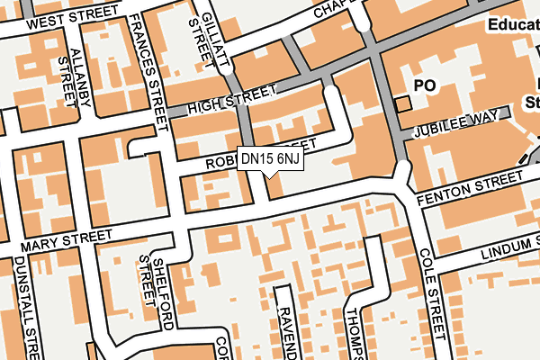 DN15 6NJ map - OS OpenMap – Local (Ordnance Survey)
