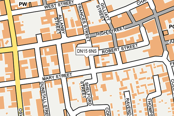 DN15 6NS map - OS OpenMap – Local (Ordnance Survey)