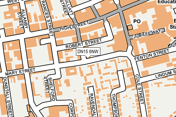 DN15 6NW map - OS OpenMap – Local (Ordnance Survey)