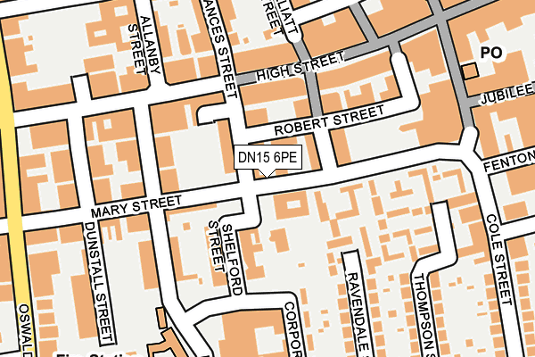 DN15 6PE map - OS OpenMap – Local (Ordnance Survey)