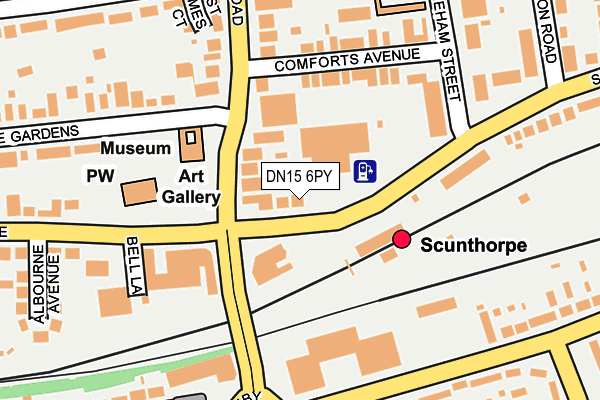 DN15 6PY map - OS OpenMap – Local (Ordnance Survey)