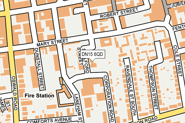 DN15 6QD map - OS OpenMap – Local (Ordnance Survey)