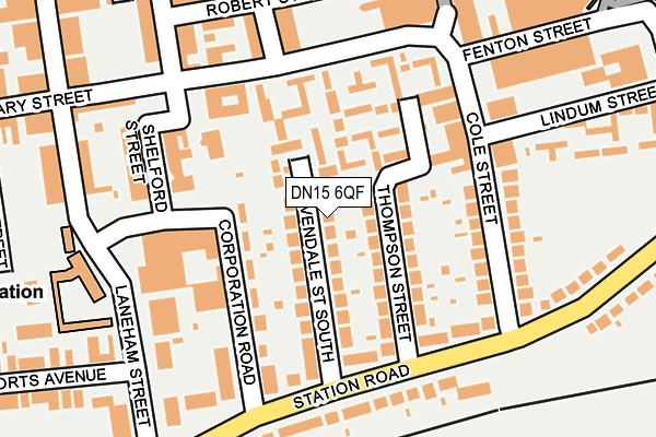 DN15 6QF map - OS OpenMap – Local (Ordnance Survey)