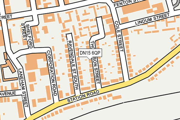 DN15 6QP map - OS OpenMap – Local (Ordnance Survey)