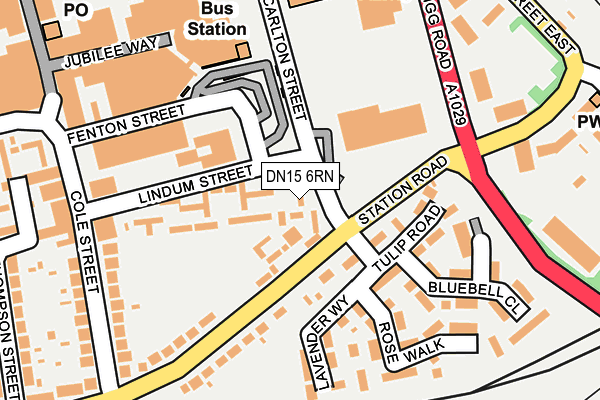 DN15 6RN map - OS OpenMap – Local (Ordnance Survey)