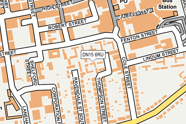 DN15 6RU map - OS OpenMap – Local (Ordnance Survey)