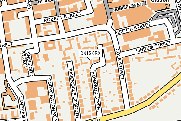 DN15 6RX map - OS OpenMap – Local (Ordnance Survey)