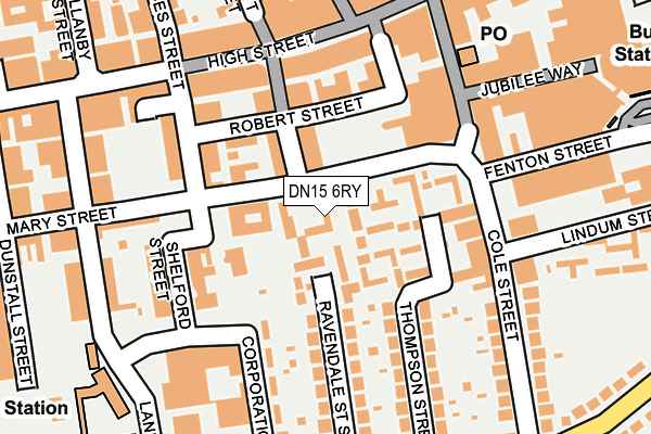 DN15 6RY map - OS OpenMap – Local (Ordnance Survey)