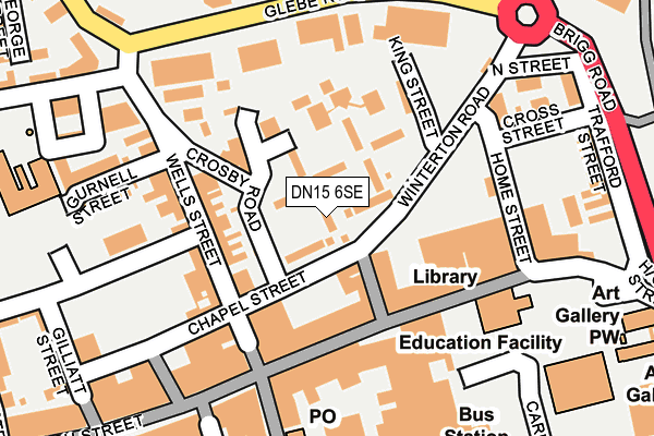 DN15 6SE map - OS OpenMap – Local (Ordnance Survey)