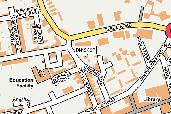 DN15 6SF map - OS OpenMap – Local (Ordnance Survey)