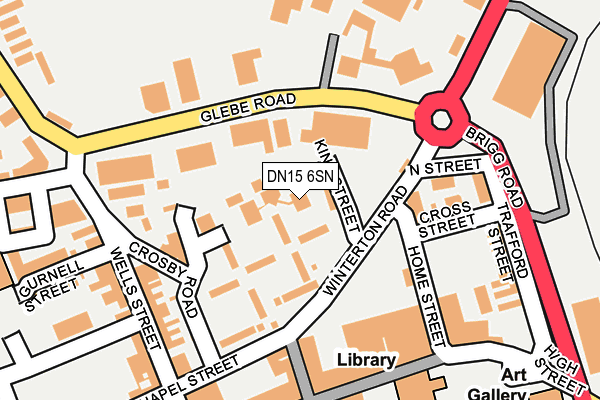 DN15 6SN map - OS OpenMap – Local (Ordnance Survey)