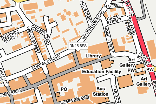 DN15 6SS map - OS OpenMap – Local (Ordnance Survey)