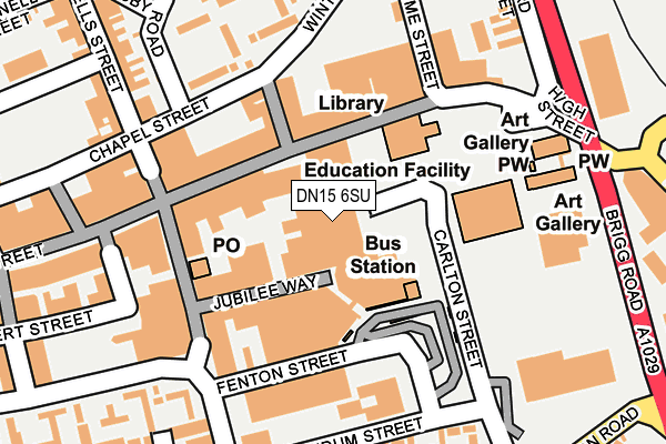 DN15 6SU map - OS OpenMap – Local (Ordnance Survey)