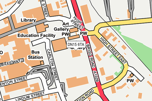 DN15 6TA map - OS OpenMap – Local (Ordnance Survey)