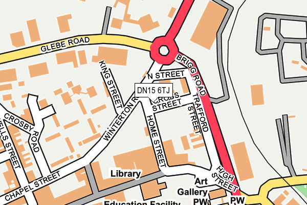 DN15 6TJ map - OS OpenMap – Local (Ordnance Survey)