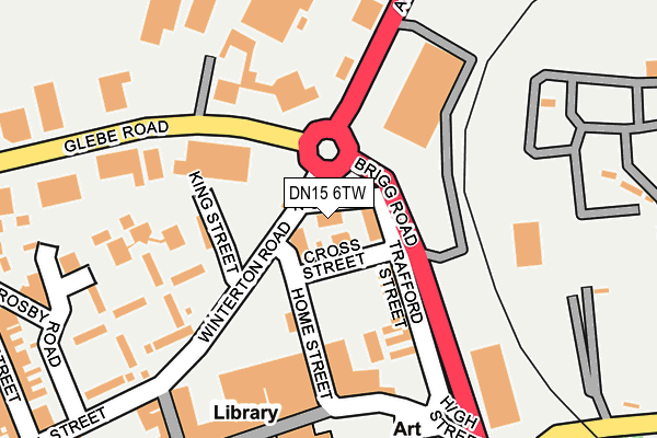 DN15 6TW map - OS OpenMap – Local (Ordnance Survey)