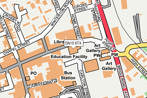 DN15 6TX map - OS OpenMap – Local (Ordnance Survey)