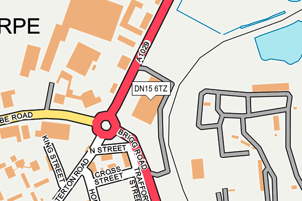 DN15 6TZ map - OS OpenMap – Local (Ordnance Survey)