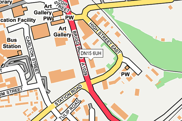 DN15 6UH map - OS OpenMap – Local (Ordnance Survey)