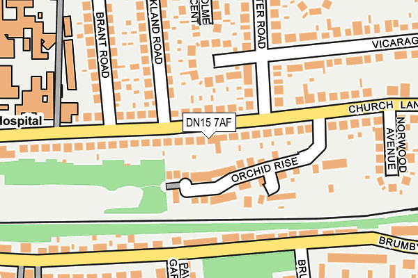 DN15 7AF map - OS OpenMap – Local (Ordnance Survey)
