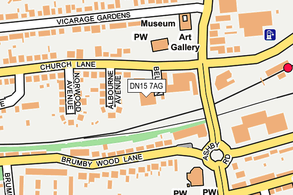 DN15 7AG map - OS OpenMap – Local (Ordnance Survey)