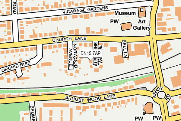 DN15 7AP map - OS OpenMap – Local (Ordnance Survey)