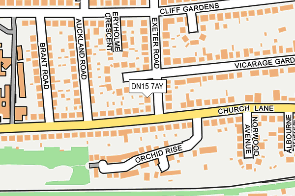DN15 7AY map - OS OpenMap – Local (Ordnance Survey)
