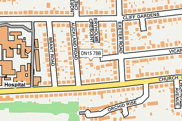 DN15 7BB map - OS OpenMap – Local (Ordnance Survey)