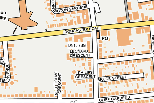 DN15 7BG map - OS OpenMap – Local (Ordnance Survey)