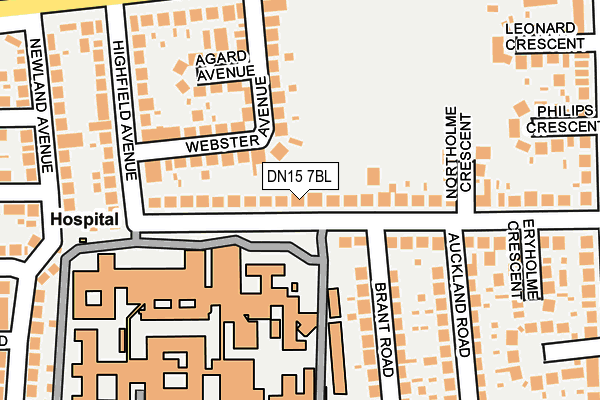 DN15 7BL map - OS OpenMap – Local (Ordnance Survey)