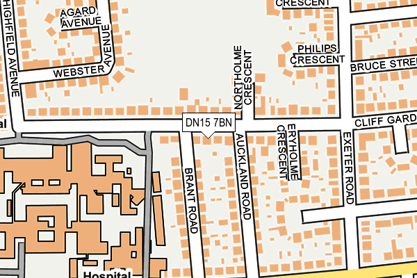 DN15 7BN map - OS OpenMap – Local (Ordnance Survey)