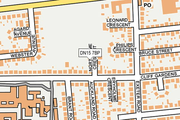 DN15 7BP map - OS OpenMap – Local (Ordnance Survey)