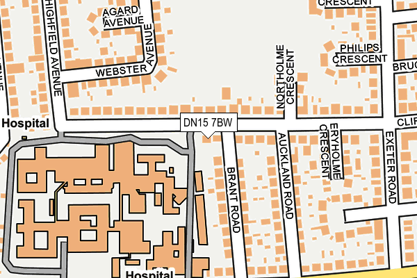 DN15 7BW map - OS OpenMap – Local (Ordnance Survey)