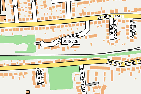 DN15 7DB map - OS OpenMap – Local (Ordnance Survey)